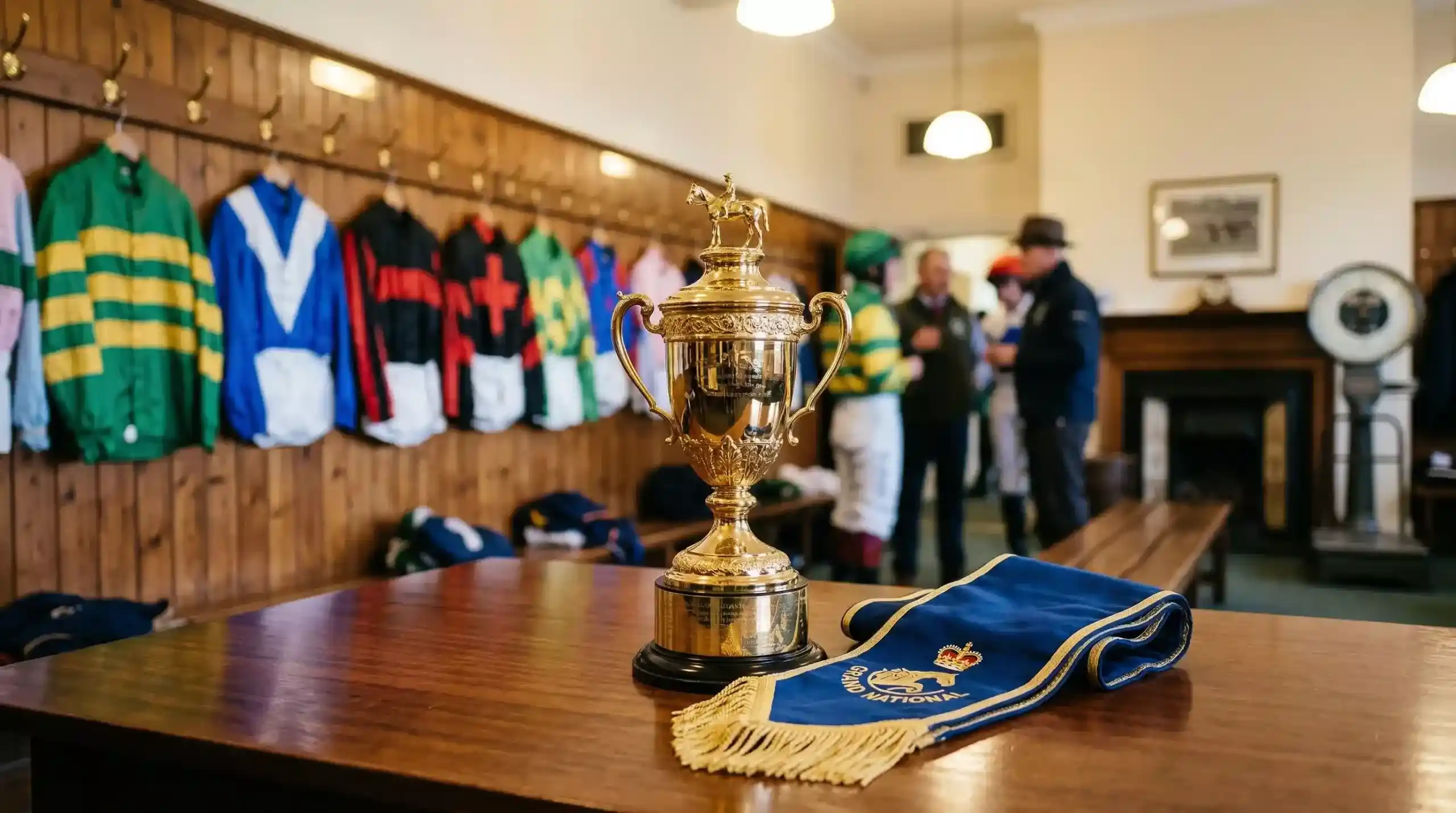 Gold trophy and winner